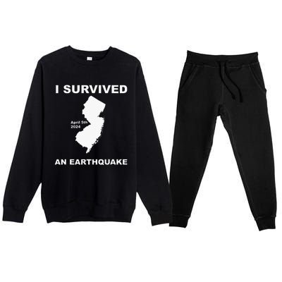 I Survived An Earthquake April 5th 2024 Premium Crewneck Sweatsuit Set