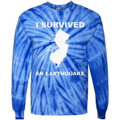 I Survived An Earthquake April 5th 2024 Tie-Dye Long Sleeve Shirt