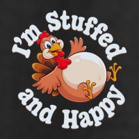 IM Stuffed And Happy Funny Thanksgiving And Turkey Day Design Gift 7 Panel Mesh Trucker Snapback Hat