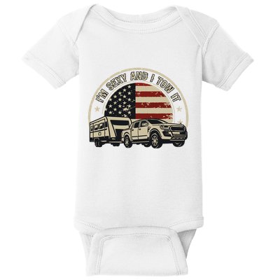 Im Sexy And I Tow It Baby Bodysuit