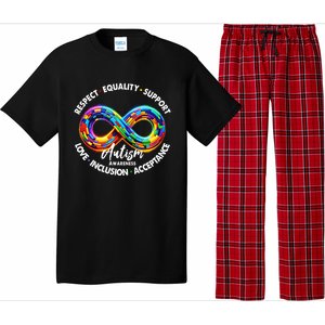 Infinity Symbol Autism Awareness Respect Equality Support Gift Pajama Set