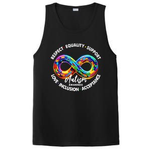 Infinity Symbol Autism Awareness Respect Equality Support Gift PosiCharge Competitor Tank