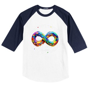 Infinity Symbol Autism Awareness Respect Equality Support Gift Baseball Sleeve Shirt