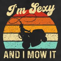 Im Sexy And I Mow It Landscaper Lawn Trimmer Landscaping 7 Panel Mesh Trucker Snapback Hat