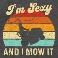 Im Sexy And I Mow It Landscaper Lawn Trimmer Landscaping Vector Backpack