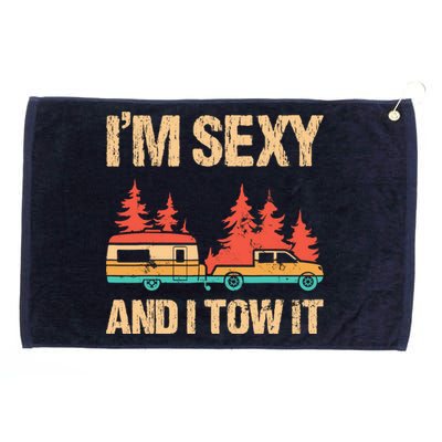 IM Sexy And I Tow It Bigfoot Camp Trees Hike Hiking Camping Grommeted Golf Towel