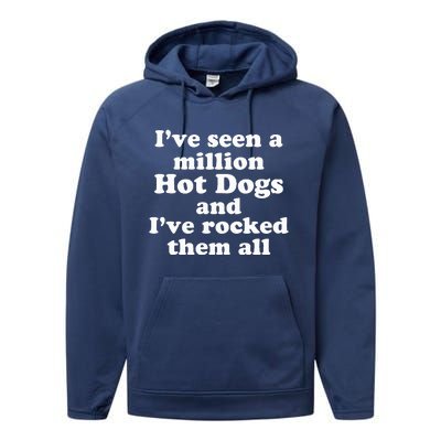 Ive Seen A Million Hot Dogs Performance Fleece Hoodie