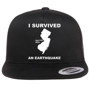 I Survived An Earthquake April 5th 2024 Flat Bill Trucker Hat