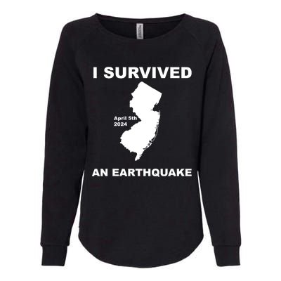 I Survived An Earthquake April 5th 2024 Womens California Wash Sweatshirt