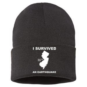 I Survived An Earthquake April 5th 2024 Sustainable Knit Beanie