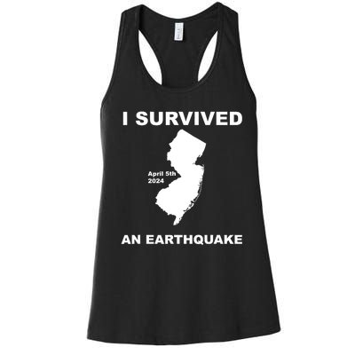 I Survived An Earthquake April 5th 2024 Women's Racerback Tank