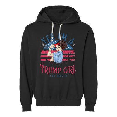 IM Still A Trump Girl I Make No Apologies Trump 2024 Women Garment-Dyed Fleece Hoodie