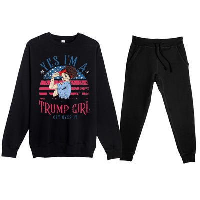 IM Still A Trump Girl I Make No Apologies Trump 2024 Women Premium Crewneck Sweatsuit Set