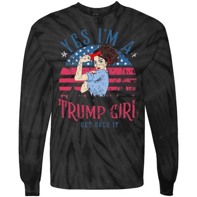 IM Still A Trump Girl I Make No Apologies Trump 2024 Women Tie-Dye Long Sleeve Shirt