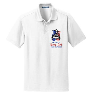 IM Still A Trump Girl Make No Apologies Patriotic Dry Zone Grid Polo