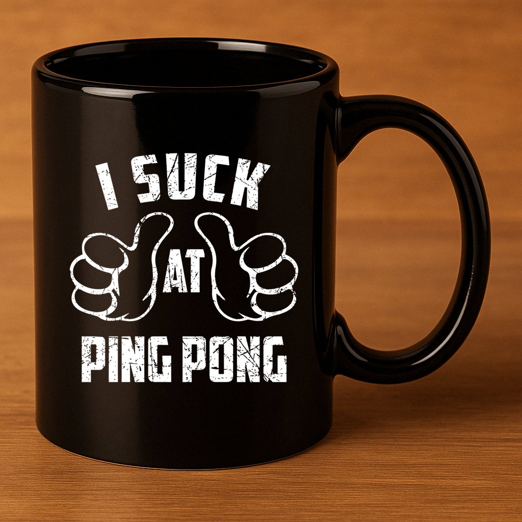 I Suck At Ping Pong Sarcastic Ping Pong Loser Gift 11oz C Handle Ceramic Mug