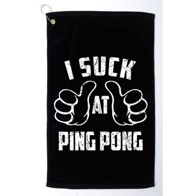 I Suck At Ping Pong Sarcastic Ping Pong Loser Gift Golf Towel