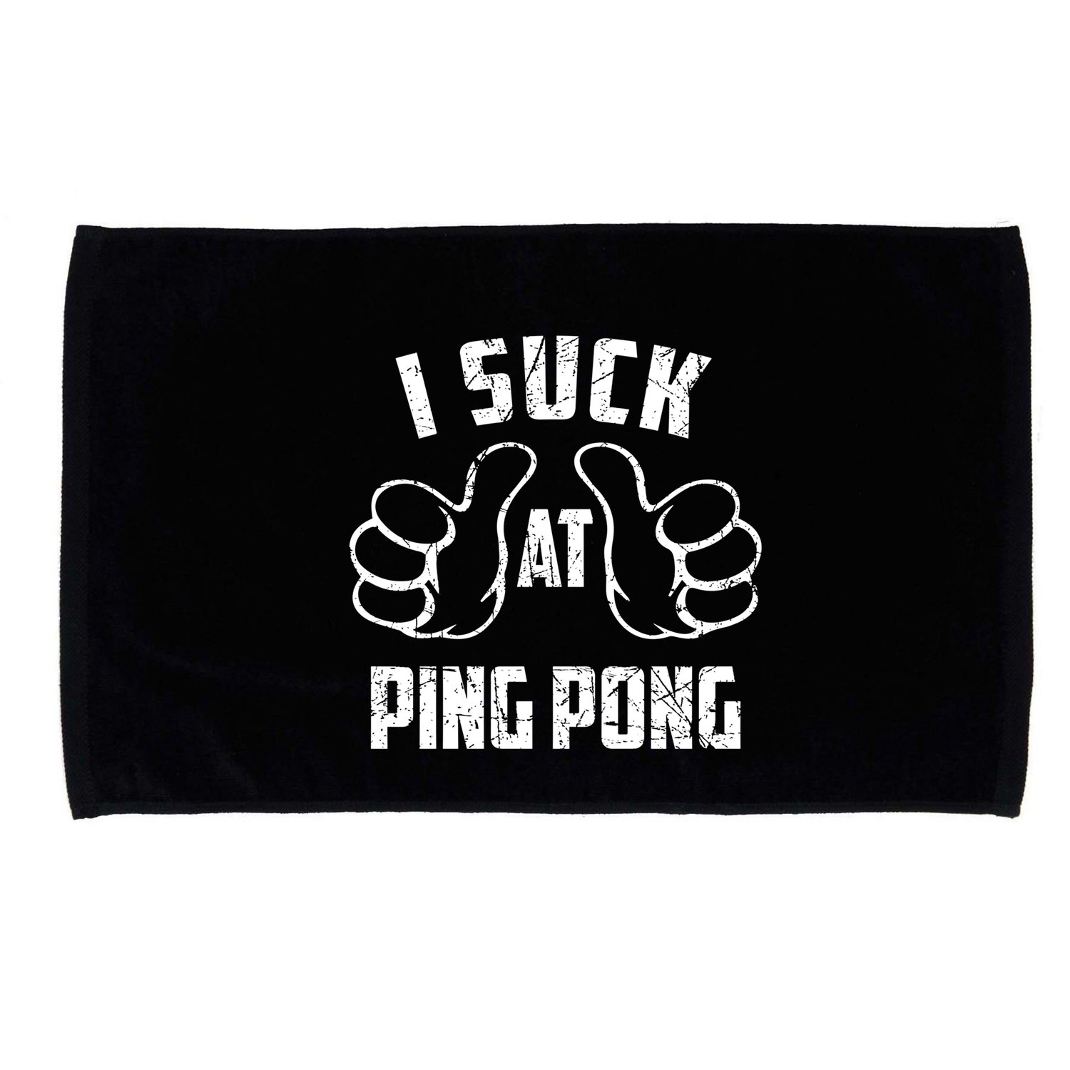 I Suck At Ping Pong Sarcastic Ping Pong Loser Gift Microfiber Hand Towel
