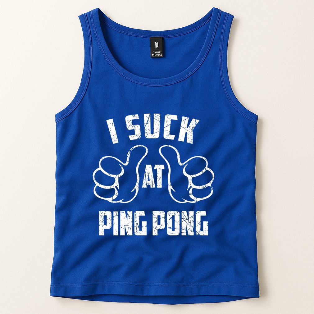 I Suck At Ping Pong Sarcastic Ping Pong Loser Gift Tank Top