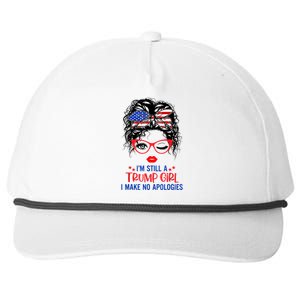 I'm Still A Trump Girl, I Make No Apologies Trump 2024 Snapback Five-Panel Rope Hat