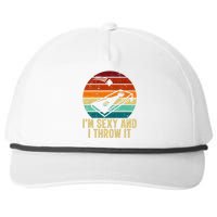 IM Sexy And I Throw It Cornhole Funny Retro Cornhole Snapback Five-Panel Rope Hat