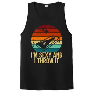 IM Sexy And I Throw It Cornhole Funny Retro Cornhole PosiCharge Competitor Tank