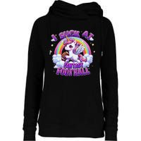 I Suck At Fantasy Football Funny Unicorn Rainbow Loser Gift Womens Funnel Neck Pullover Hood