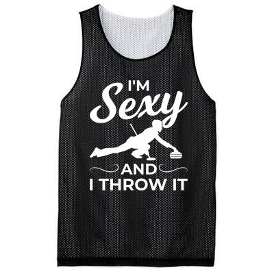 IM Sexy And I Throw It Curling Player Gift Mesh Reversible Basketball Jersey Tank