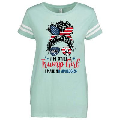 Im Still A Trump Girl I Make No Apologies Trump 2024 Tee Enza Ladies Jersey Football T-Shirt