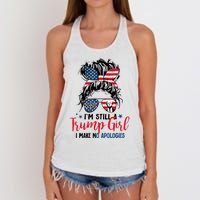 Im Still A Trump Girl I Make No Apologies Trump 2024 Tee Women's Knotted Racerback Tank