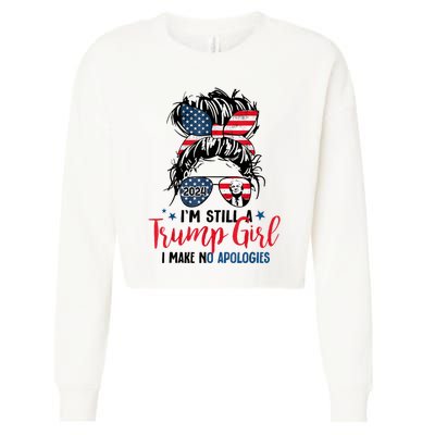 Im Still A Trump Girl I Make No Apologies Trump 2024 Tee Cropped Pullover Crew