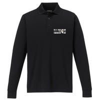 Illinois State And Illinois Flag With Pride For Illinois Performance Long Sleeve Polo