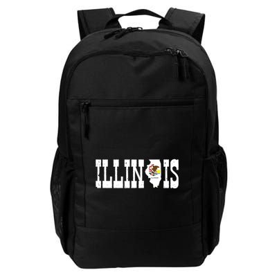 Illinois State And Illinois Flag With Pride For Illinois Backpack