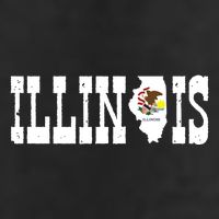 Illinois State And Illinois Flag With Pride For Illinois Beanie