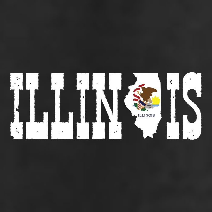 Illinois State And Illinois Flag With Pride For Illinois Beanie