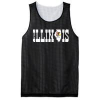 Illinois State And Illinois Flag With Pride For Illinois Mesh Reversible Basketball Jersey Tank