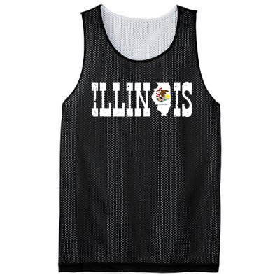 Illinois State And Illinois Flag With Pride For Illinois Mesh Reversible Basketball Jersey Tank