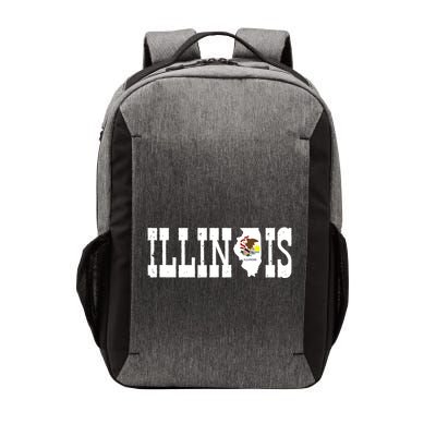 Illinois State And Illinois Flag With Pride For Illinois Vector Backpack