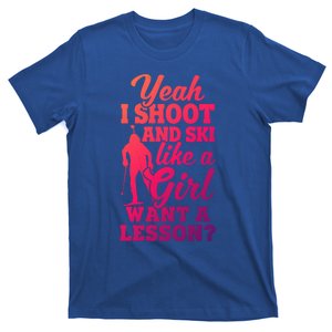 I Shoot And Ski Like Ski Shooter Skiing Biathlon Great Gift T-Shirt