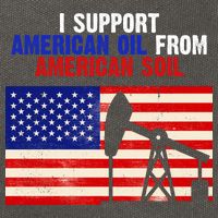 I Support American Oil From American Soil USA Cotton Canvas Backpack