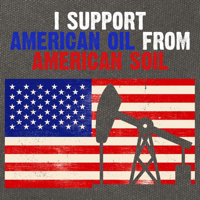 I Support American Oil From American Soil USA Cotton Canvas Backpack