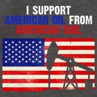 I Support American Oil From American Soil USA Vector Backpack