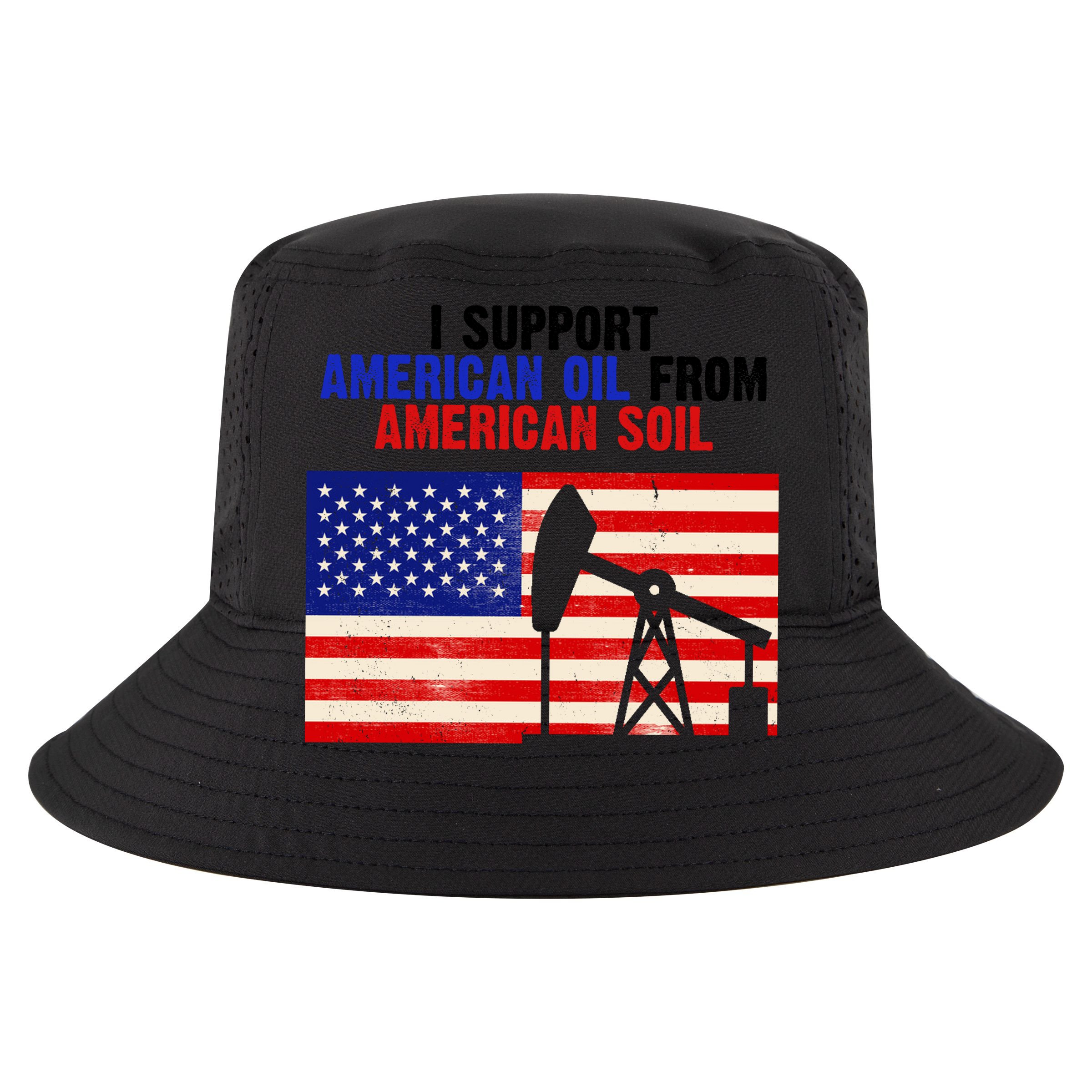 I Support American Oil From American Soil USA Cooling Performance Crew T-Shirt