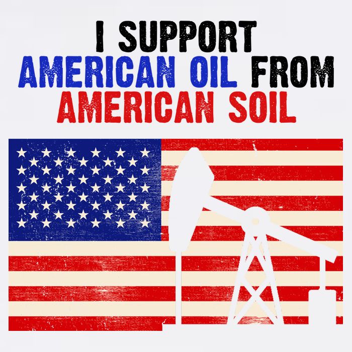 I Support American Oil From American Soil USA Cooling Performance Crew T-Shirt