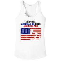 I Support American Oil From American Soil USA Ladies PosiCharge Competitor Racerback Tank