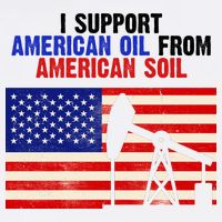 I Support American Oil From American Soil USA Wool Snapback Cap