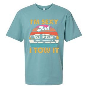 Im Sexy And I Tow It Glamping Glamper Glamorous Camping Sueded Cloud Jersey T-Shirt