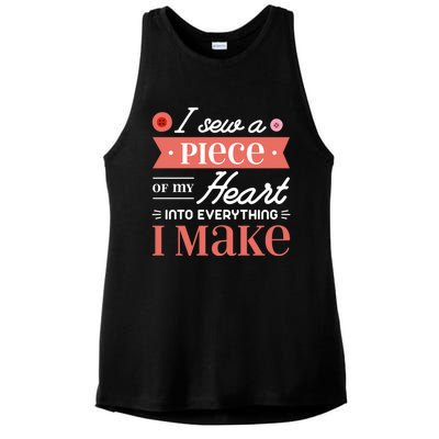 I Sew A Piece Of My Heart Into Everything I Make Quilting Cool Gift Ladies PosiCharge Tri-Blend Wicking Tank