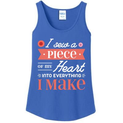 I Sew A Piece Of My Heart Into Everything I Make Quilting Cool Gift Ladies Essential Tank