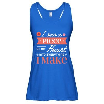 I Sew A Piece Of My Heart Into Everything I Make Quilting Cool Gift Ladies Essential Flowy Tank